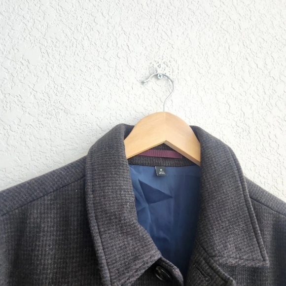 Bonobos Men's The Italian Wool Houndstooth Car Button Up Coat Size M - Picture 12 of 13